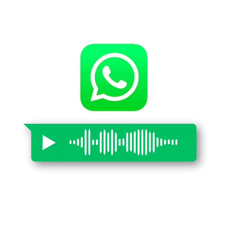 Um áudio do Rapha no WhatsApp